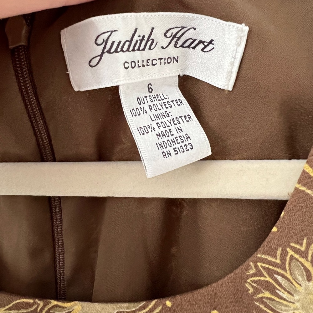 Vintage Brown Floral Sleeveless Retro Sunflower Print A-Line Summer Midi Dress - Picture 4 of 5